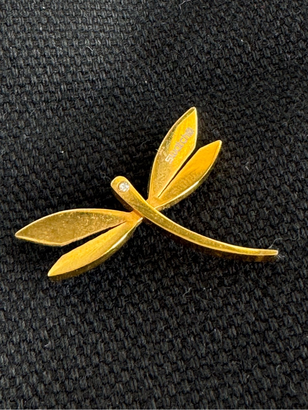 Swatch Gold Dragonfly Pendant- Elegant Womens Jewelry - Picture 5 of 9